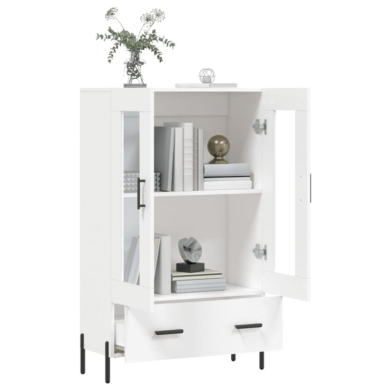 Highboard White 69.5x31x115 cm Engineered Wood
