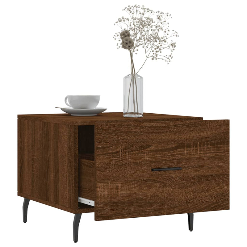 Coffee Tables 2 pcs Brown Oak 50x50x40 cm Engineered Wood