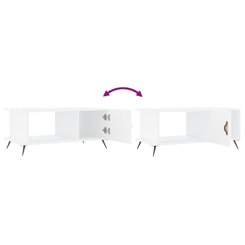 Coffee Table White 90x50x40 cm Engineered Wood