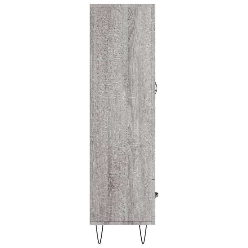 Modern Wooden Highboard Storage Cabinet Unit With Lower Drawer & 2 Doors Wood