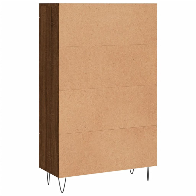 Modern Wooden Highboard Storage Cabinet Unit With Lower Drawer & 2 Doors Wood
