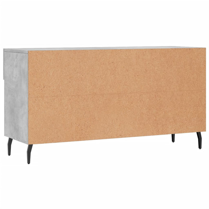 Shoe Bench Concrete Grey 102x35x55 cm Engineered Wood