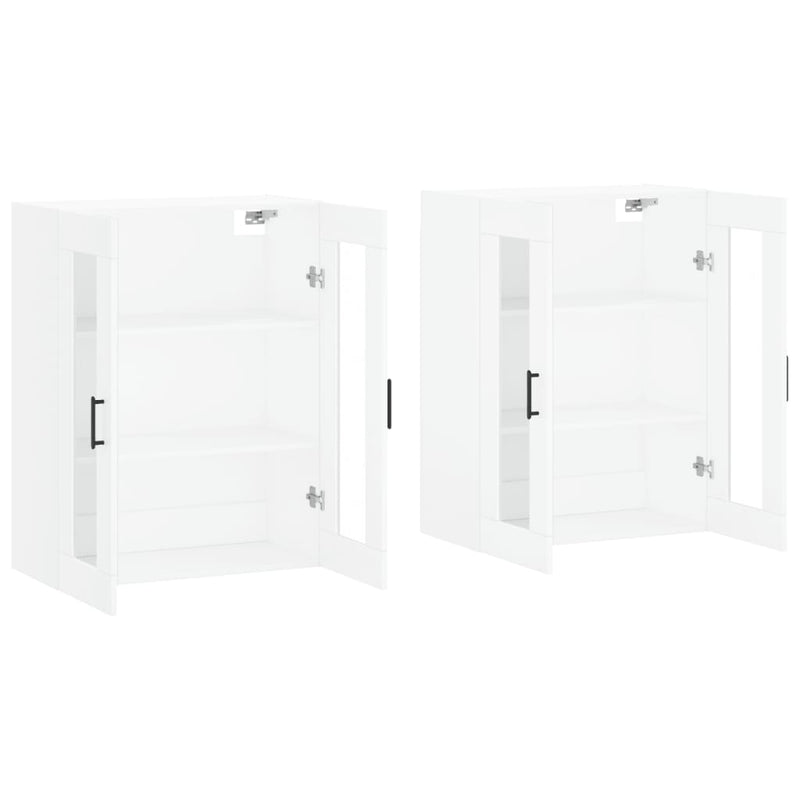 Wall Mounted Cabinets 2 pcs White Engineered Wood