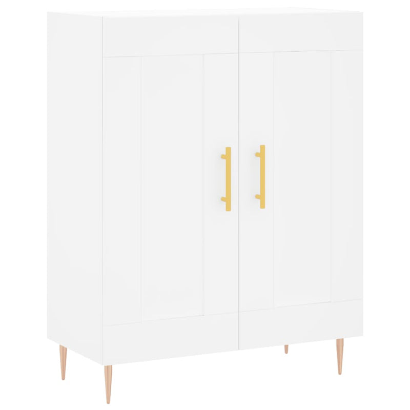 Highboard White 69.5x34x180 cm Engineered Wood
