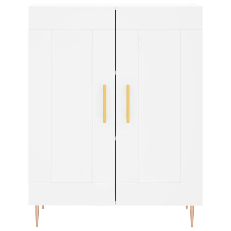Highboard White 69.5x34x180 cm Engineered Wood