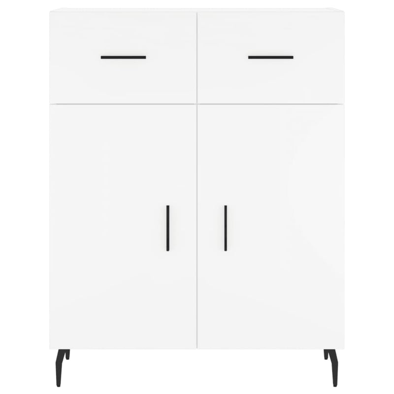 Highboard White 69.5x34x180 cm Engineered Wood