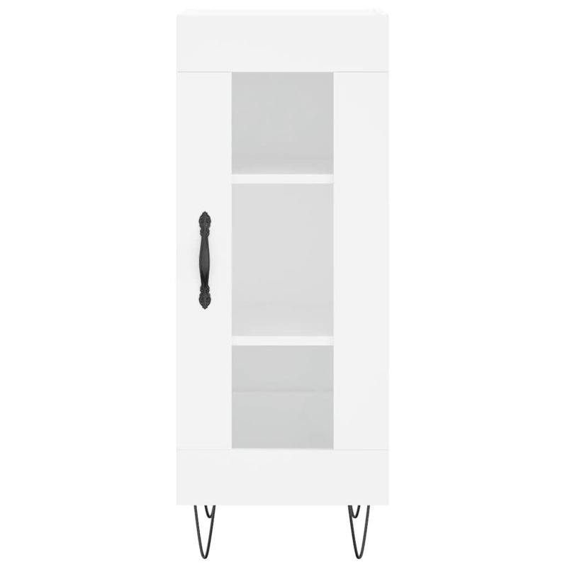 Highboard White 34.5x34x180 cm Engineered Wood