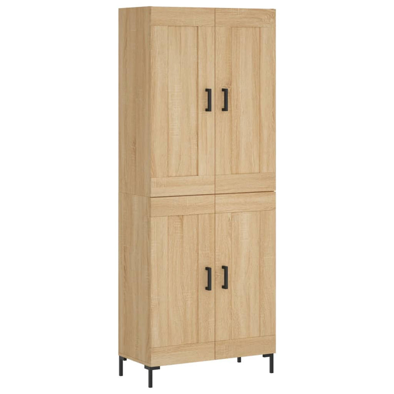 Highboard Sonoma Oak 69.5x34x180 cm Engineered Wood