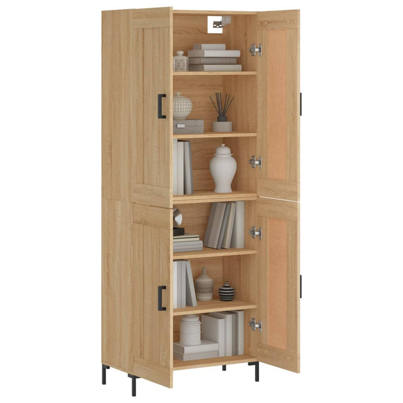 Highboard Sonoma Oak 69.5x34x180 cm Engineered Wood