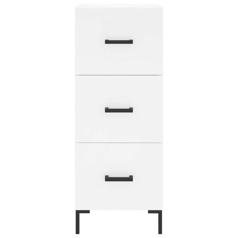 Highboard White 34.5x34x180 cm Engineered Wood