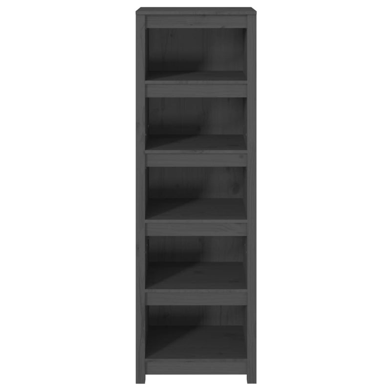 Book Cabinet Grey 50x35x154 cm Solid Wood Pine