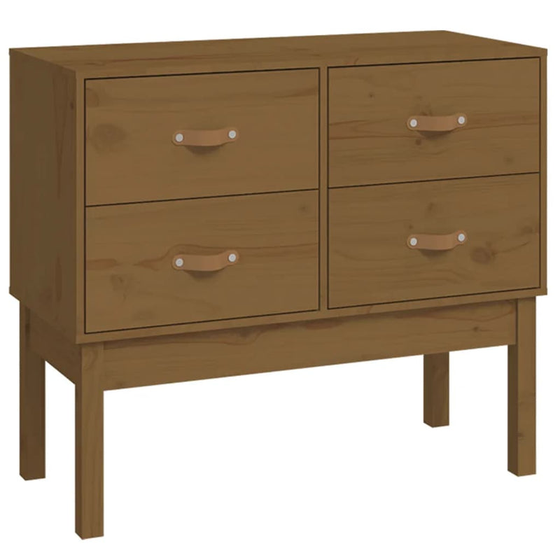 Console Cabinet Honey Brown 90x40x78 cm Solid Wood Pine