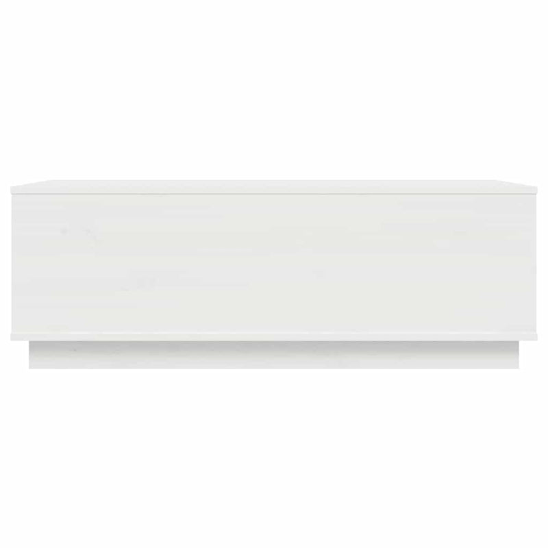 Coffee Table White 100x50x35 cm Solid Wood Pine