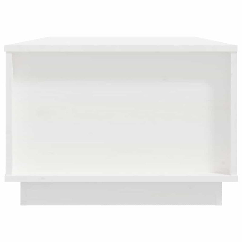 Coffee Table White 100x50x35 cm Solid Wood Pine