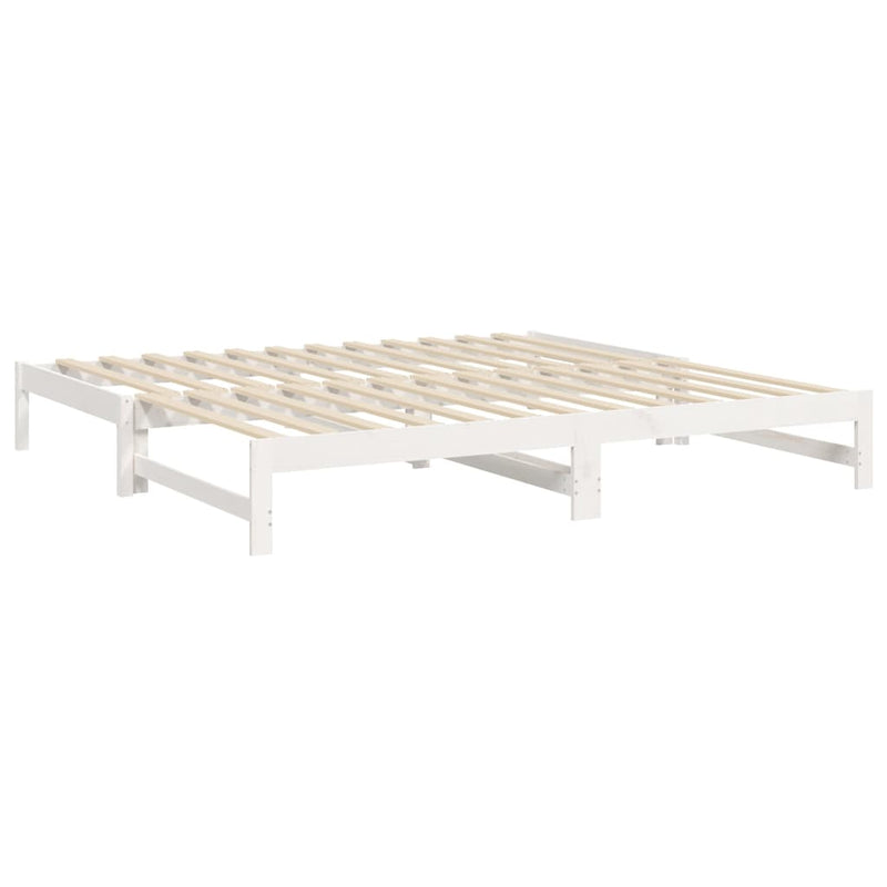 Pull-out Day Bed without Mattress White 2x(100x200) cm