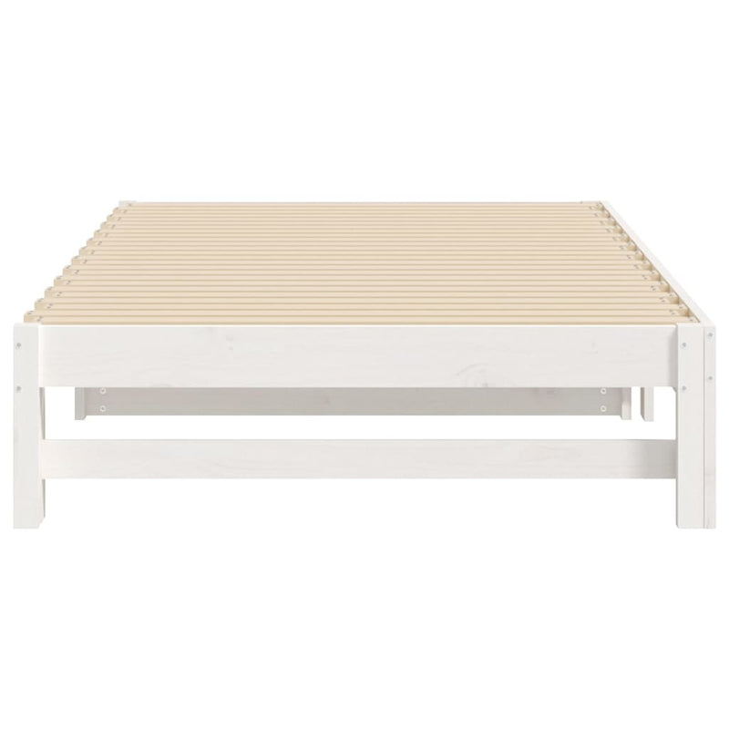 Pull-out Day Bed without Mattress White 2x(100x200) cm