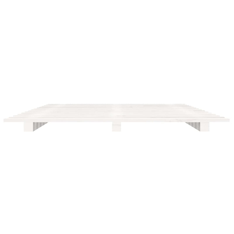 Bed Frame without Mattress White 100x200 cm Solid Wood Pine