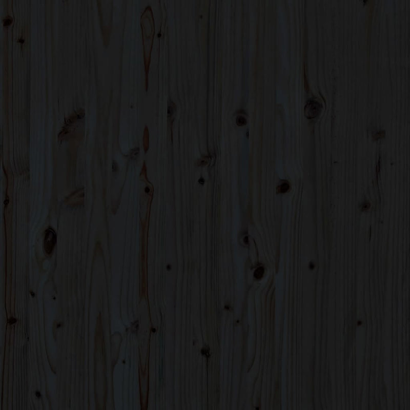 Wall Headboard Black 126x3x91.5 cm Solid Wood Pine