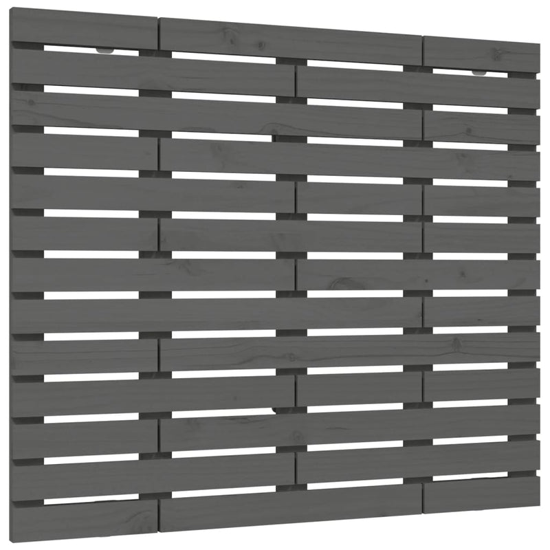 Wall Headboard Grey 146x3x91.5 cm Solid Wood Pine