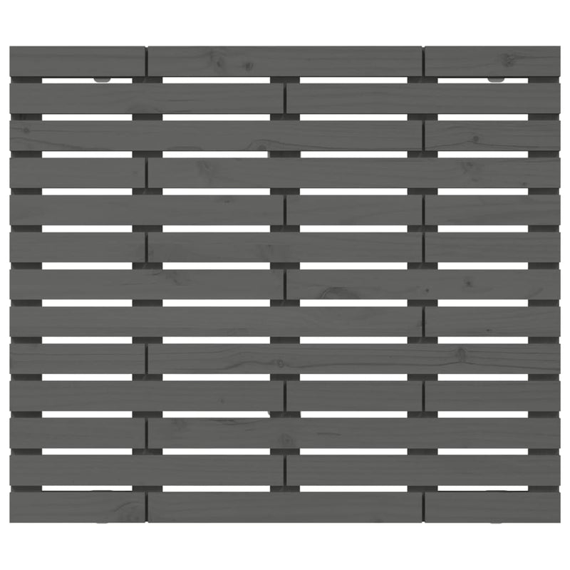 Wall Headboard Grey 146x3x91.5 cm Solid Wood Pine