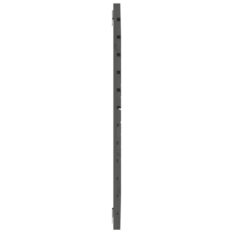 Wall Headboard Grey 146x3x91.5 cm Solid Wood Pine