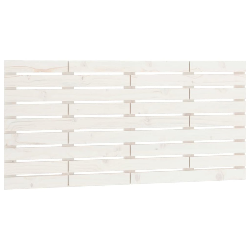 Wall Headboard White 146x3x63 cm Solid Wood Pine