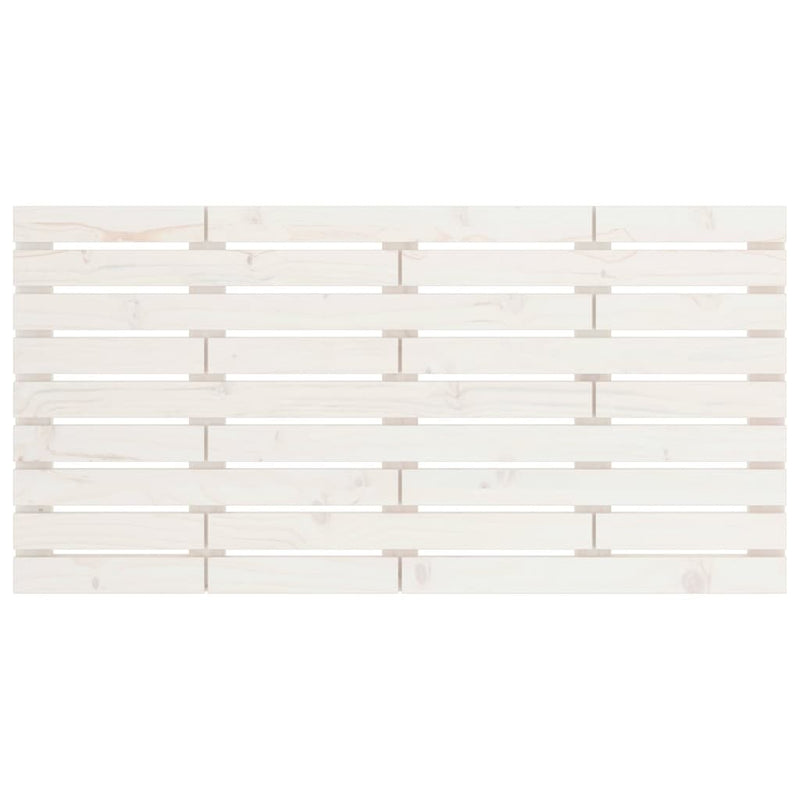 Wall Headboard White 146x3x63 cm Solid Wood Pine