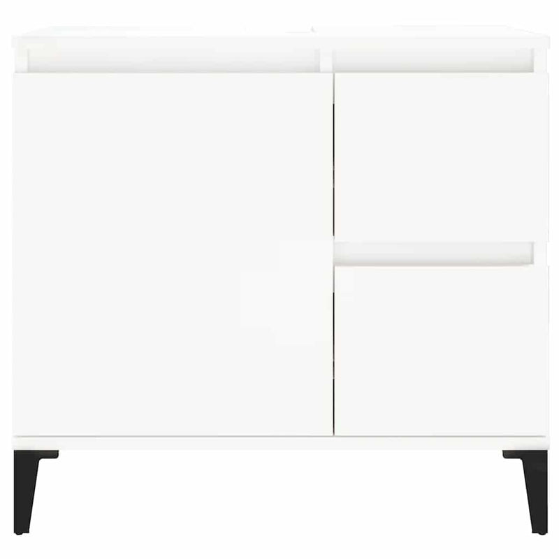 Bathroom Cabinet White 65x33x60 cm Engineered Wood