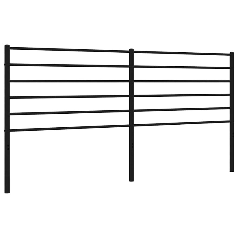 Metal Headboard Black 193 cm
