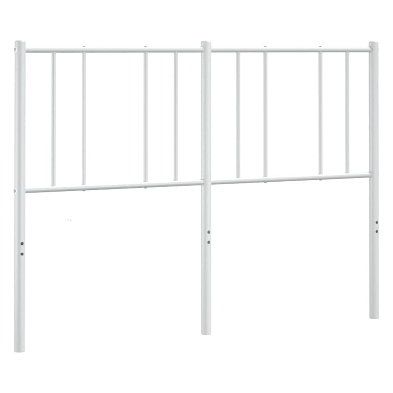 Metal Headboard White 120 cm
