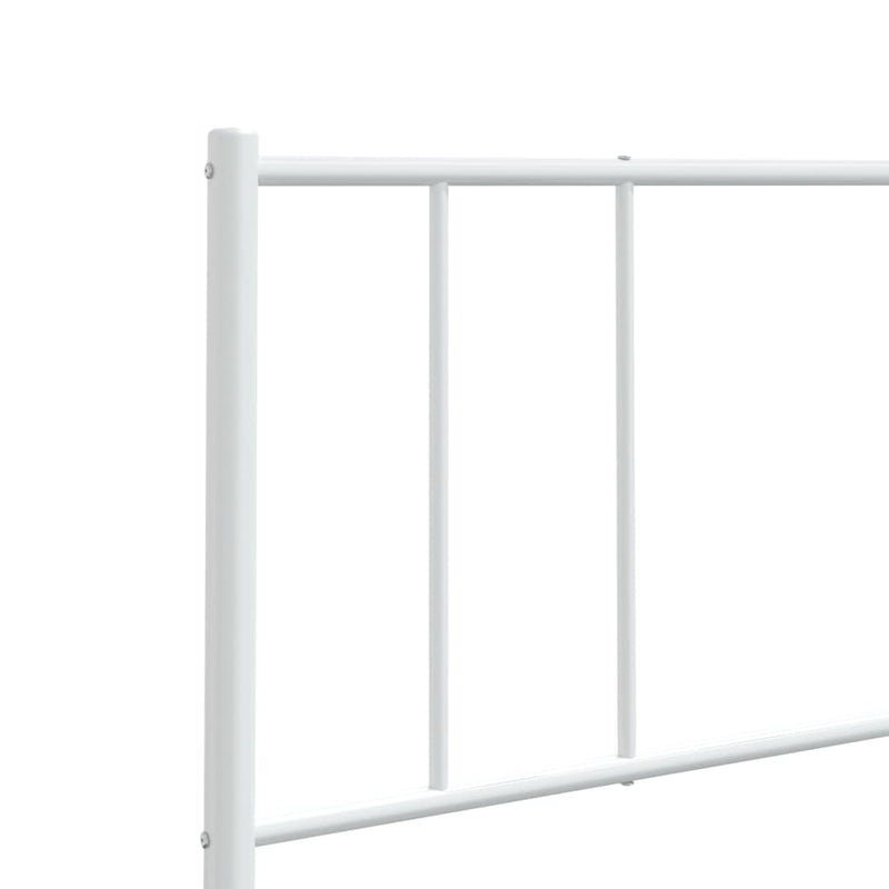 Metal Headboard White 120 cm
