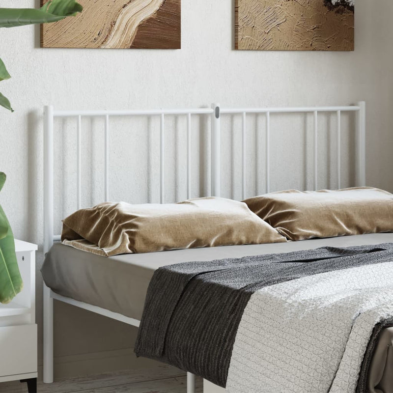 Metal Headboard White 120 cm