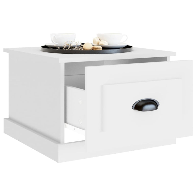 Coffee Table White 50x50x35 cm Engineered Wood