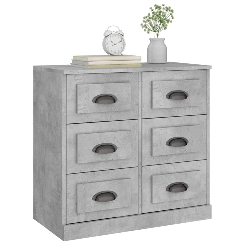 Sideboard Concrete Grey 70x35.5x67.5 cm Engineered Wood
