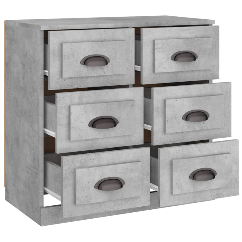 Sideboard Concrete Grey 70x35.5x67.5 cm Engineered Wood