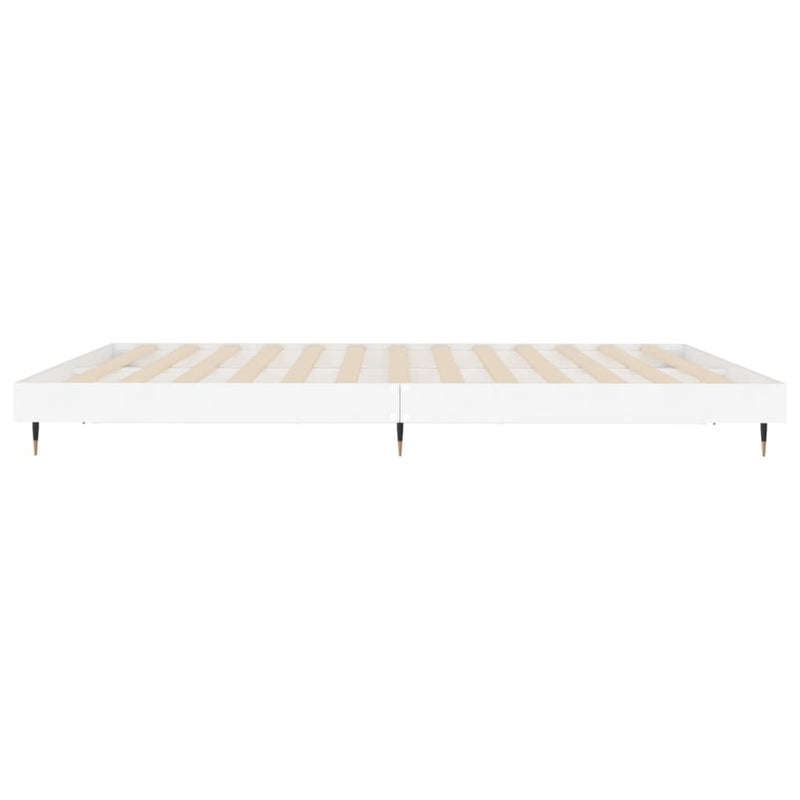Bed Frame without Mattress White 200x200 cm Engineered Wood