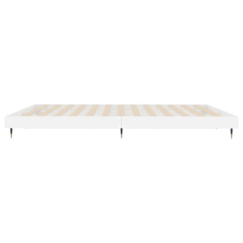 Bed Frame without Mattress High Gloss White 120x200 cm