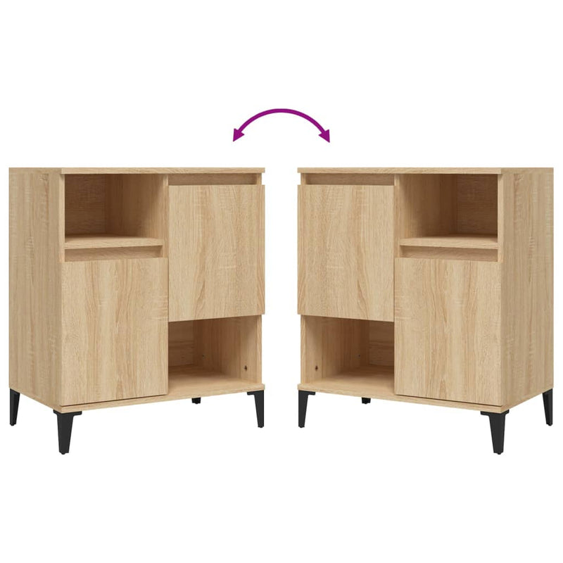 Sideboards 3 pcs Sonoma Oak 60x35x70 cm Engineered Wood