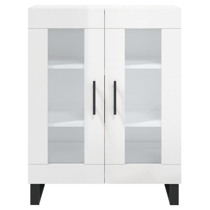 Sideboard High Gloss White 69.5x34x90 cm Engineered Wood