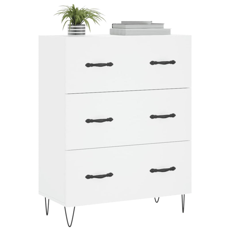 Sideboard White 69.5x34x90 cm Engineered Wood
