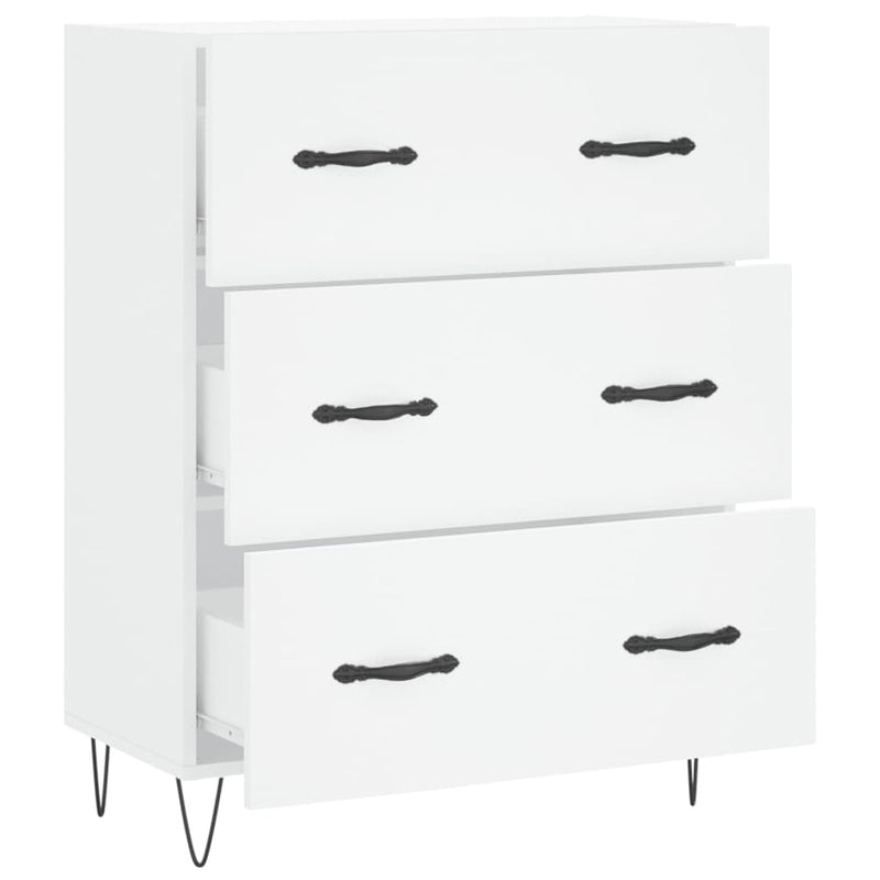 Sideboard White 69.5x34x90 cm Engineered Wood
