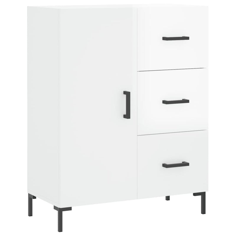 Sideboard High Gloss White 69.5x34x90 cm Engineered Wood