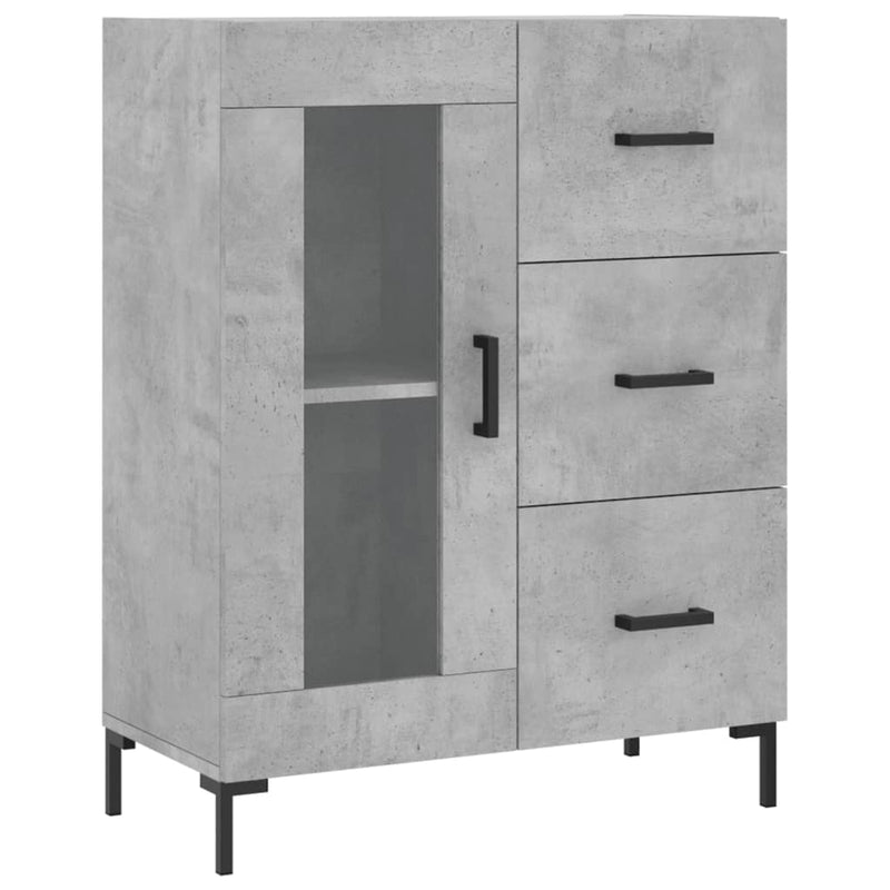 Sideboard Concrete Grey 69.5x34x90 cm Engineered Wood