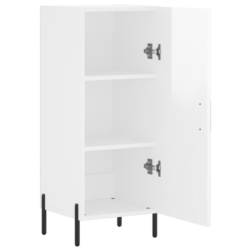 Sideboard High Gloss White 34.5x34x90 cm Engineered Wood