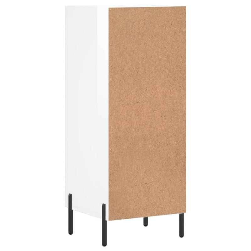 Sideboard High Gloss White 34.5x34x90 cm Engineered Wood