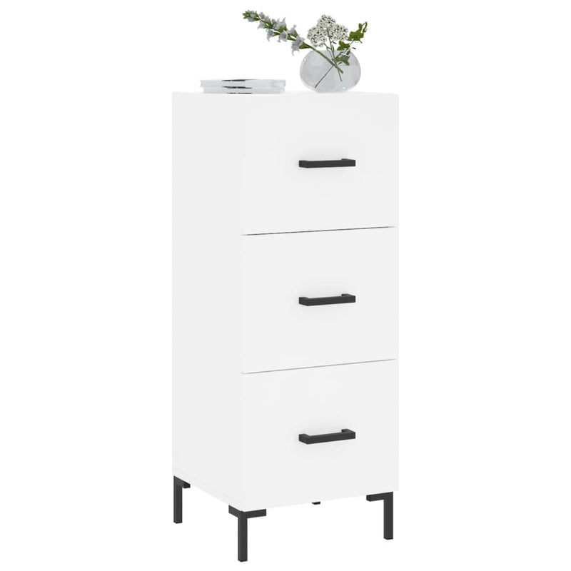 Sideboard White 34.5x34x90 cm Engineered Wood