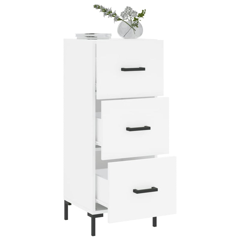Sideboard White 34.5x34x90 cm Engineered Wood