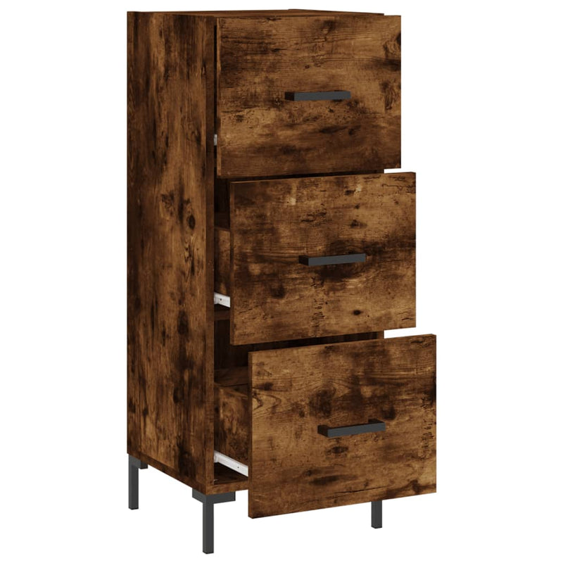 Sideboard Smoked Oak 34.5x34x90 cm Engineered Wood