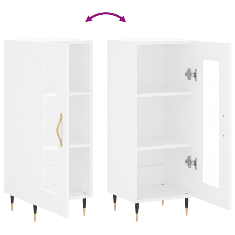Sideboard White 34.5x34x90 cm Engineered Wood