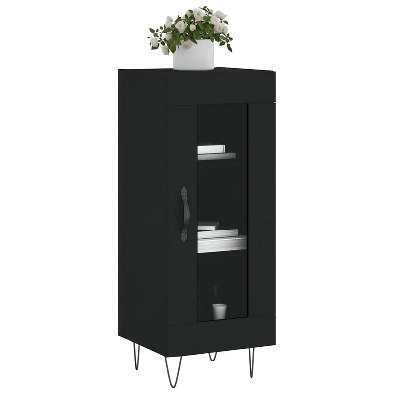 Sideboard Black 34.5x34x90 cm Engineered Wood